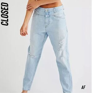 Closed X-Lent Boyfriend Jeans Mid-Rise NWT Size 31 Washed Denim